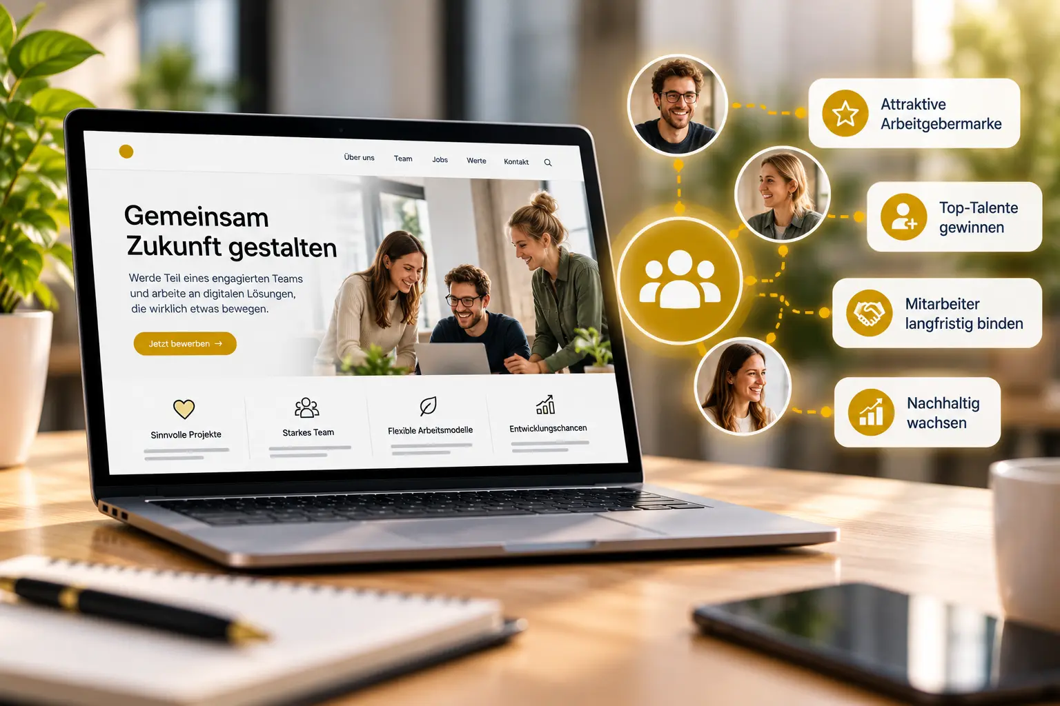 Employer Branding für Unternehmen – starke Arbeitgebermarke aufbauen, Fachkräfte gewinnen und Mitarbeiter langfristig binden.