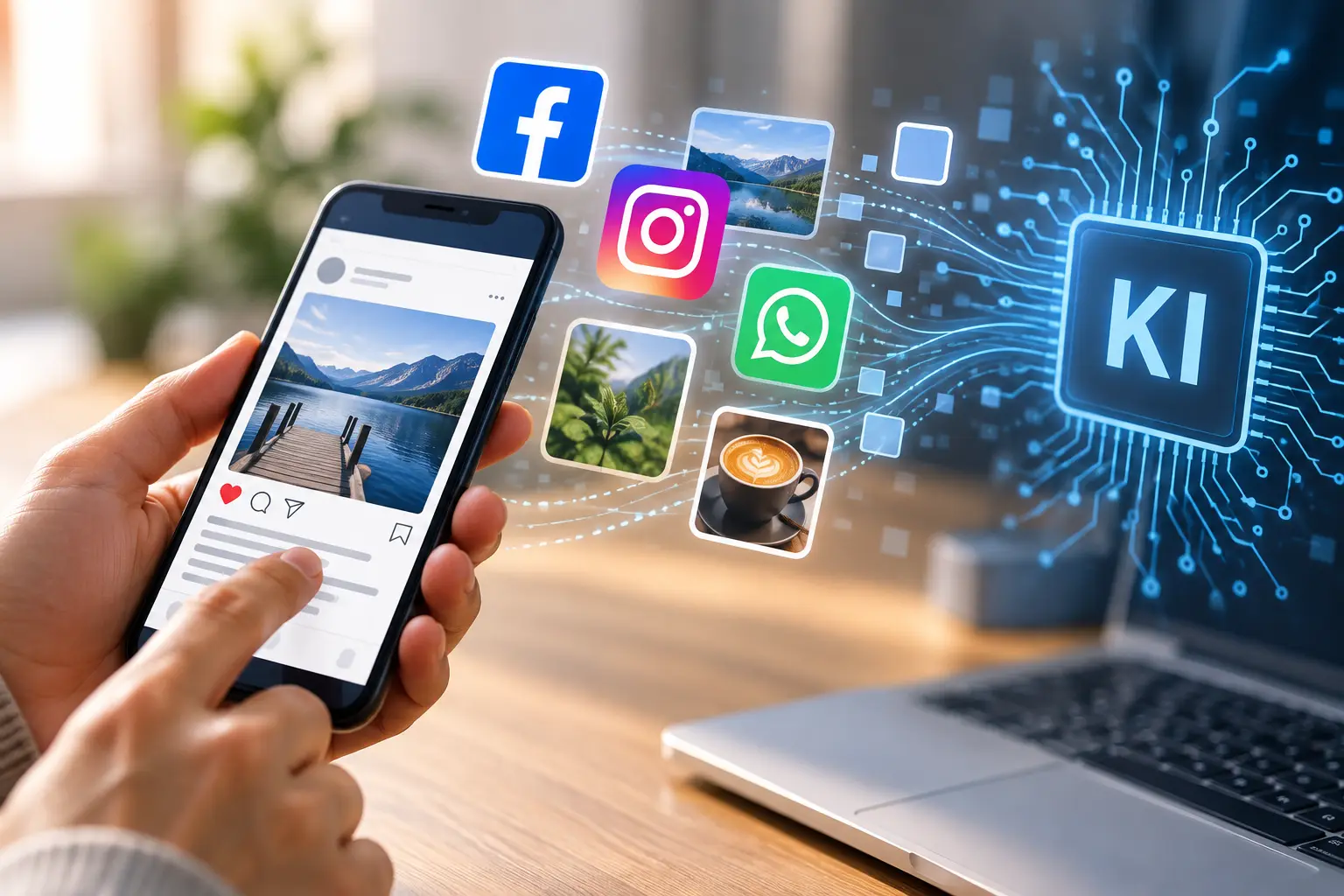 Social-Media-Inhalte und KI-Training für Unternehmen
